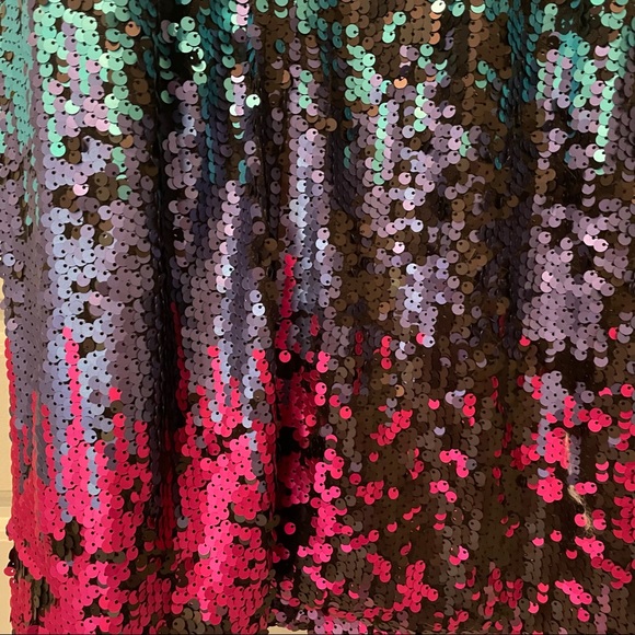 She + sky sequin dress sz S - Picture 2 of 8